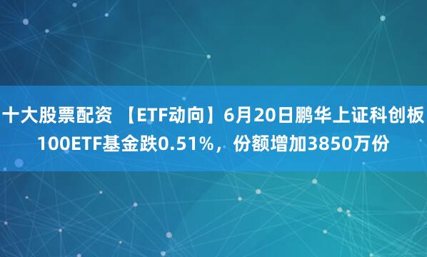 十大股票配资 【ETF动向】6月20日鹏华上证科创板100ETF基金跌0.51%，份额增加3850万份