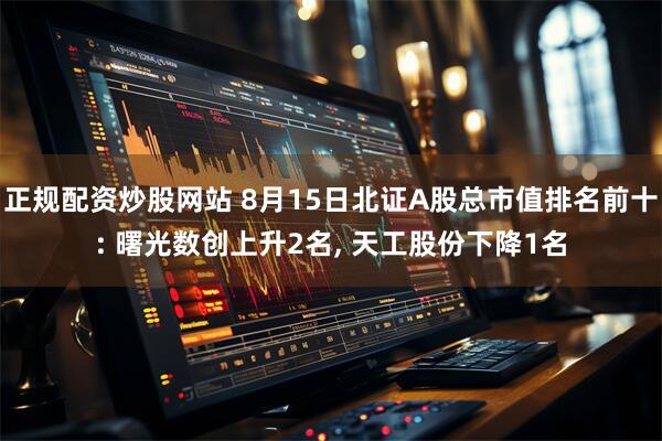 正规配资炒股网站 8月15日北证A股总市值排名前十: 曙光数创上升2名, 天工股份下降1名