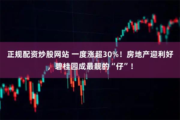 正规配资炒股网站 一度涨超30%！房地产迎利好，碧桂园成最靓的“仔”！
